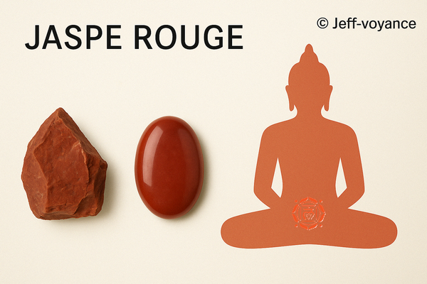Le jaspe rouge favorise l’ancrage, la vitalité et la stabilité intérieure. Esoboutik Brest